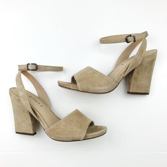 NWOT Via Spiga Piper Ankle Strap Suede Sandals - Picture 8 of 9